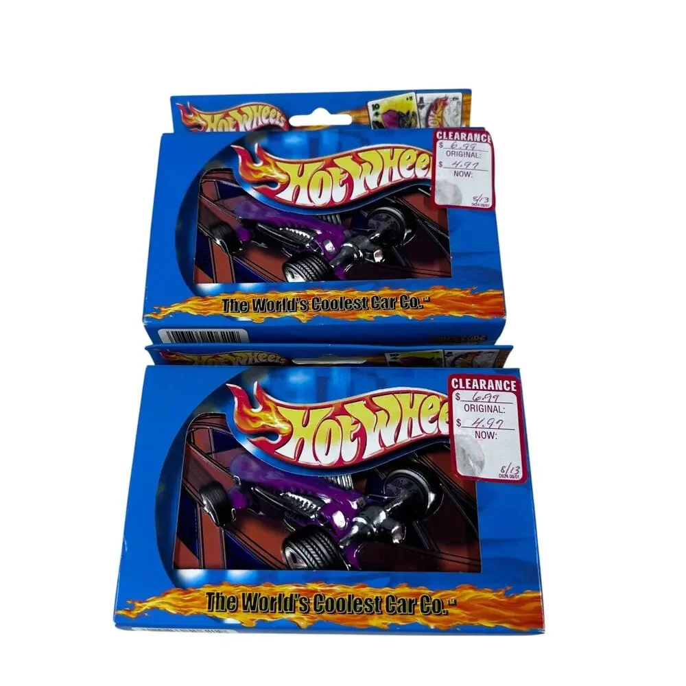 (2) Hot Wheels Two Decks of Playing Cards Bicycle New In Unopened Box 1:64 Scale